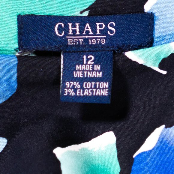 Chaps Ralph Lauren Women Dress Floral V-Neck Stretch Spring Cocktail Colorful 12 - Picture 3 of 8